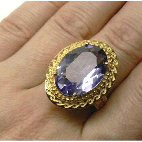 VERA WANG Simply Vera 18KT Gold over Silver sz 7 - Picture 4 of 13